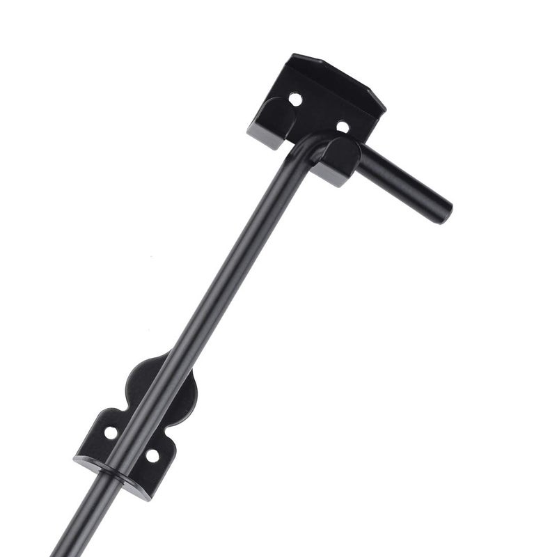 SANKINS 18" Cane Bolt Drop Rod Heavy Duty Gate Hardware Black Solid Steel Gate Ground Latch for Wood PVC Vinyl Metal Fences Doors, Holding Gates to The Ground (1 Pack) - Image 4